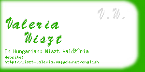 valeria wiszt business card
